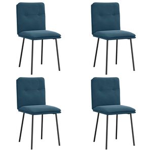 vidaXL Cadeiras de jantar 4 pcs veludo azul