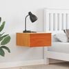 vidaXL Mesa-de-cabeceira com gaveta Marrom Cera 37 x 35 x 18,5 cm