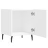 vidaXL Mesa de cabeceira 2 pcs 40x40x50 cm derivados de madeira branco