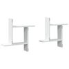 vidaXL Prateleiras de parede 2 pcs 50x12x50cm derivados madeira branco