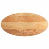 vidaXL Tampo de mesa 120x60x2 cm carvalho maci&ccedil;a oval castanho-claro