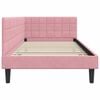 vidaXL Estrutura de Cama de Canto Rosa 100 cm x 200 cm Veludo