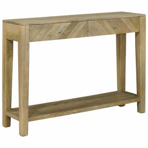vidaXL Aparador Cinza Natural 110 x 30 x 80 cm Madeira de manga maci&ccedil;a