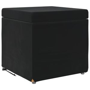 vidaXL Banqueta Preto 41 x 41 x 40 cm Veludo e Madeira de Engenharia