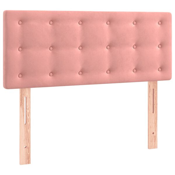 vidaXL Cabeceira de cama veludo 90x5x78/88 cm rosa