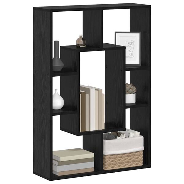 vidaXL Gabinete de Livros Carvalho Preto 63 x 20 x 90 cm
