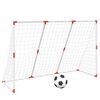 vidaXL Baliza futebol infantil c/ bolas 2 em 1 184x64x124 branco