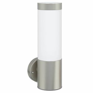 vidaXL Luz de Parede para Exterior Prateado 12 x 8,5 x 27 cm