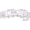vidaXL 6 pcs conjunto sof&aacute;s de jardim c/ almofad&otilde;es pinho impregnado