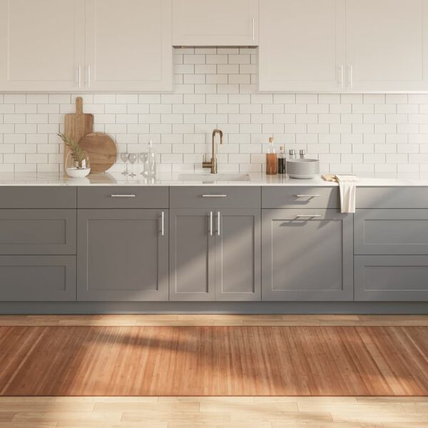 vidaXL Tapete retangular 100x1000 cm bambu cor natural