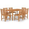 vidaXL Conjunto de jantar de jardim com 7 pe&ccedil;as, 150x90 cm, madeira de teca maci&ccedil;a