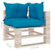 vidaxL Conjunto lounge de paletes p/ jardim 6 pcs c/ almofad&otilde;es pinho