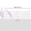 vidaXL Poste de Cerca Prateado 100 x 0,5 m (rede de 36 mm) A&ccedil;o