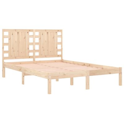 vidaXL Estrutura de cama king 150x200 cm madeira maciça