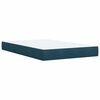 vidaXL Cama boxspring com colch&atilde;o 120x200 cm veludo azul-escuro