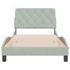 vidaXL Estrutura de cama sem colchão 100x200 cm veludo cinzento-claro