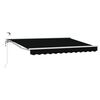 vidaXL Toldo Retr&aacute;til El&eacute;trico Preto e Branco 3 x 2,5 m