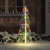 vidaXL &Aacute;rvore de Natal com 100 LEDs Multicolor 120 cm Acr&iacute;lo