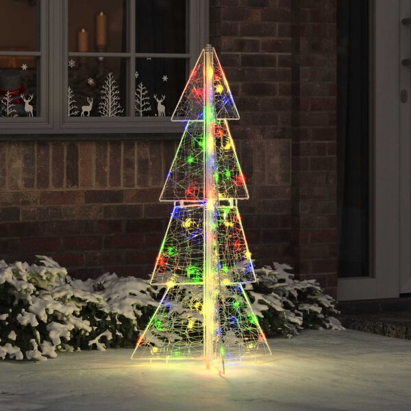 vidaXL &Aacute;rvore de Natal com 100 LEDs Multicolor 120 cm Acr&iacute;lo