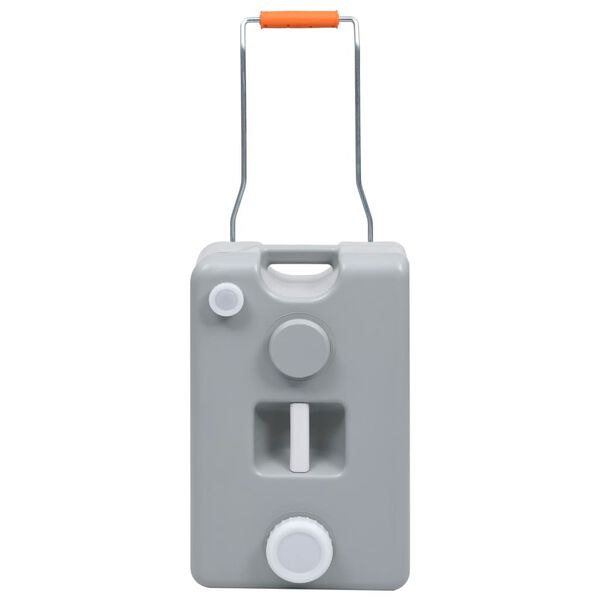 vidaXL Tanque de &aacute;gua com rodas para campismo 25 L cinzento