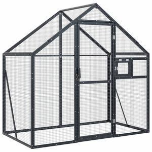vidaXL Avi&aacute;rio 179x100x185 cm alum&iacute;nio antracite