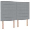 vidaXL Cama Box Spring com colch&atilde;o Cinzento-claro 140 x 190 cm tecido