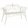 vidaXL Banco de jardim 2-N&uacute;mero de lugares 130 x 47 x 90 cm A&ccedil;o