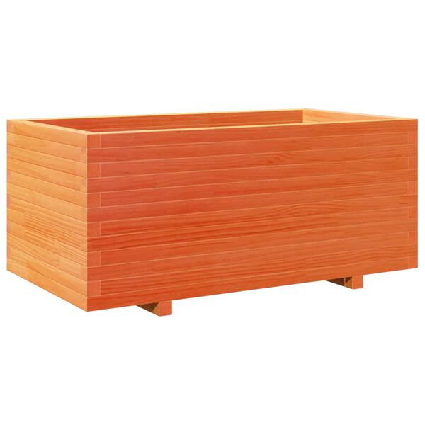 vidaXL Vaso/floreira jardim 110x60x49,5 cm pinho maci&ccedil;o castanho mel