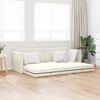 vidaXL Sof&aacute;-cama de ch&atilde;o 200cm Creme Veludo