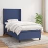 vidaXL Cama com molas/colch&atilde;o 90x190 cm tecido azul