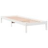 vidaXL Cama extra longa sem colch&atilde;o 100x210 cm pinho maci&ccedil;o branco