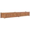vidaXL Floreira 200x30x25 cm madeira de teca maci&ccedil;a