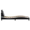vidaXL Estrutura de cama Viana sem colch&atilde;o couro artif. 80x200 cm preto/branco