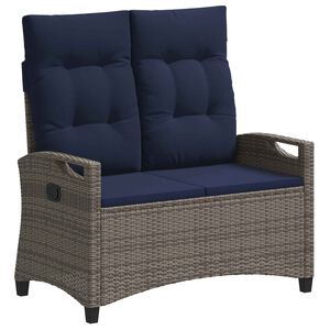 vidaXL Banco de jardim com travesseiro 105 x 60 x 112 cm a&ccedil;o