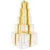 vidaXL Torre de caixas de presentes de Natal LED 250 LED Branco quente