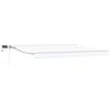 vidaXL Estrutura de Toldo Manual com LEDs Branco 4,5 &times; 3,5 m