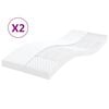 vidaXL Colchões de espuma 2 pcs 90x190 cm 7 zonas dureza 20 ILD branco