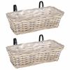 vidaXL Cesta de Plantador Suspensa GENDT 2 unid. Cinza Natural