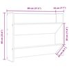 vidaXL Sapateira de parede 80x18x60 cm derivados de madeira branco