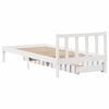 vidaXL Cama sem colch&atilde;o 90x190 cm madeira de pinho maci&ccedil;a branco