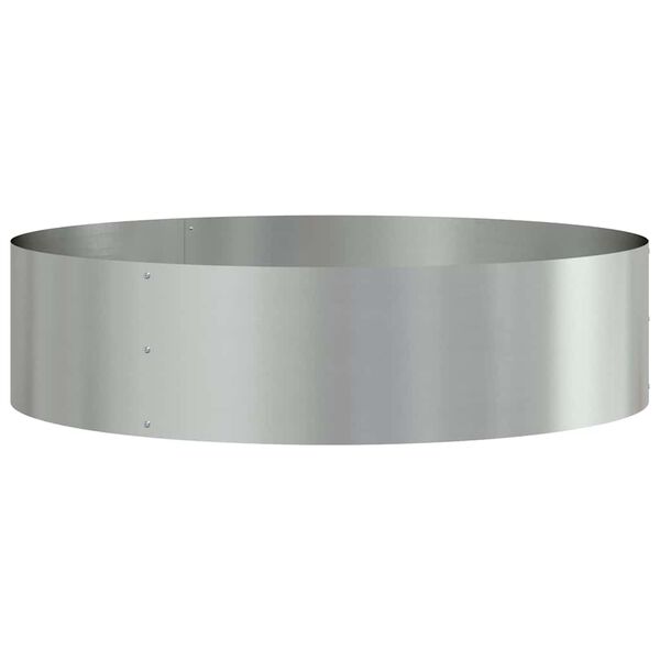 vidaXL Anel de Vaso Prateado 80 x 80 x 20 cm A&ccedil;o Galvanizado