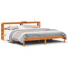vidaXL Estrutura cama c/ cabeceira 180x200cm pinho maciço castanho-mel