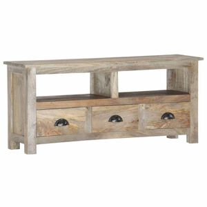 vidaXL M&oacute;vel de TV 110x30x50 cm madeira de mangueira maci&ccedil;a
