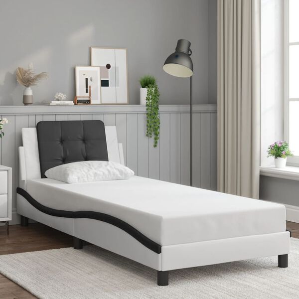 vidaXL Estrutura de cama sem colch&atilde;o Zadar couro artificial 90x190cm