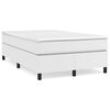 vidaXL Cama boxspring com colch&atilde;o 120x190 cm couro artificial branco