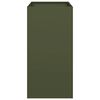 vidaXL Vaso floreira 40x80x80 cm a&ccedil;o verde azeitona