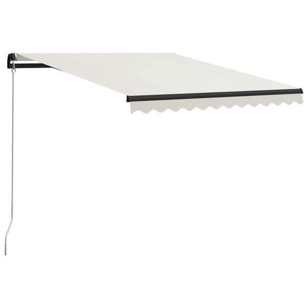 vidaXL Toldo retr&aacute;til manual 300x250 cm cor creme