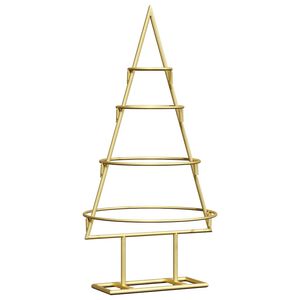 vidaXL &Aacute;rvore de Natal de metal Ouro 60 cm A&ccedil;o com Revestimento em P&oacute;
