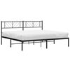 vidaXL Estrutura de cama em metal com cabeceira 180x200 cm preto