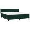 vidaXL Cama com molas/colch&atilde;o 160x200 cm veludo verde-escuro